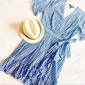 Maggy London Blue Gingham Dress New w/Tags